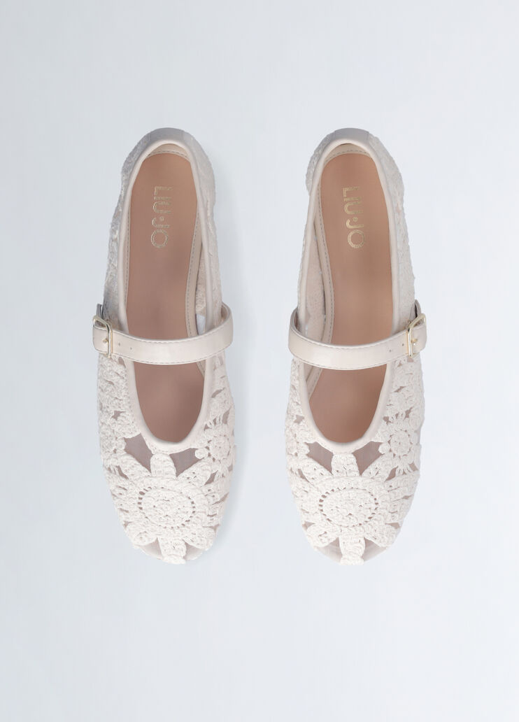 Macramé lace ballet flats cream Liu Jo - large image number 3 Macramé lace ballet flats cream Liu Jo - large image number 3