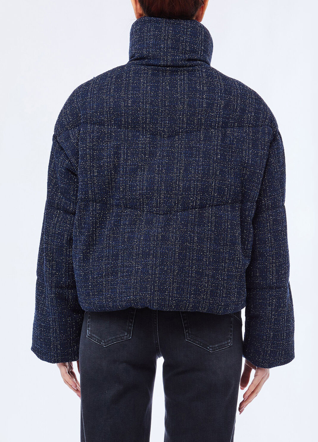 Padded boucl&eacute; jacket blue Liu Jo - large image number 1