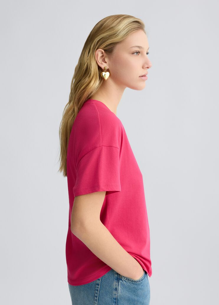 T-shirt with strawberry pink Liu Jo - large image number 3 T-shirt with strawberry pink Liu Jo - large image number 3