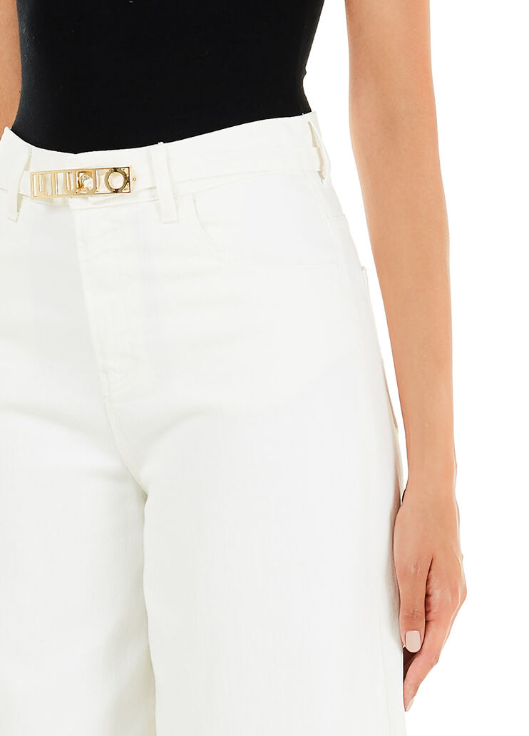 Брюки палаццо высокой посадки Белая шерсть Liu Jo - large image number 2 Брюки палаццо высокой посадки Белая шерсть Liu Jo - large image number 2