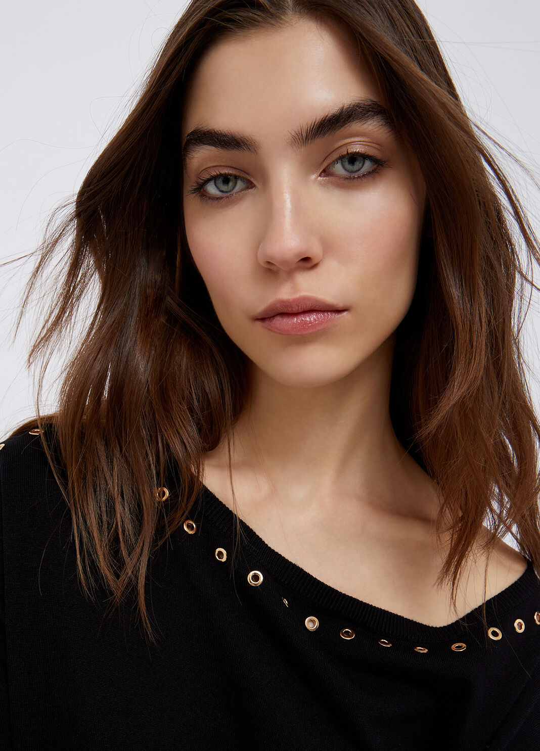 Jumper with studs black Liu Jo - large image number 2