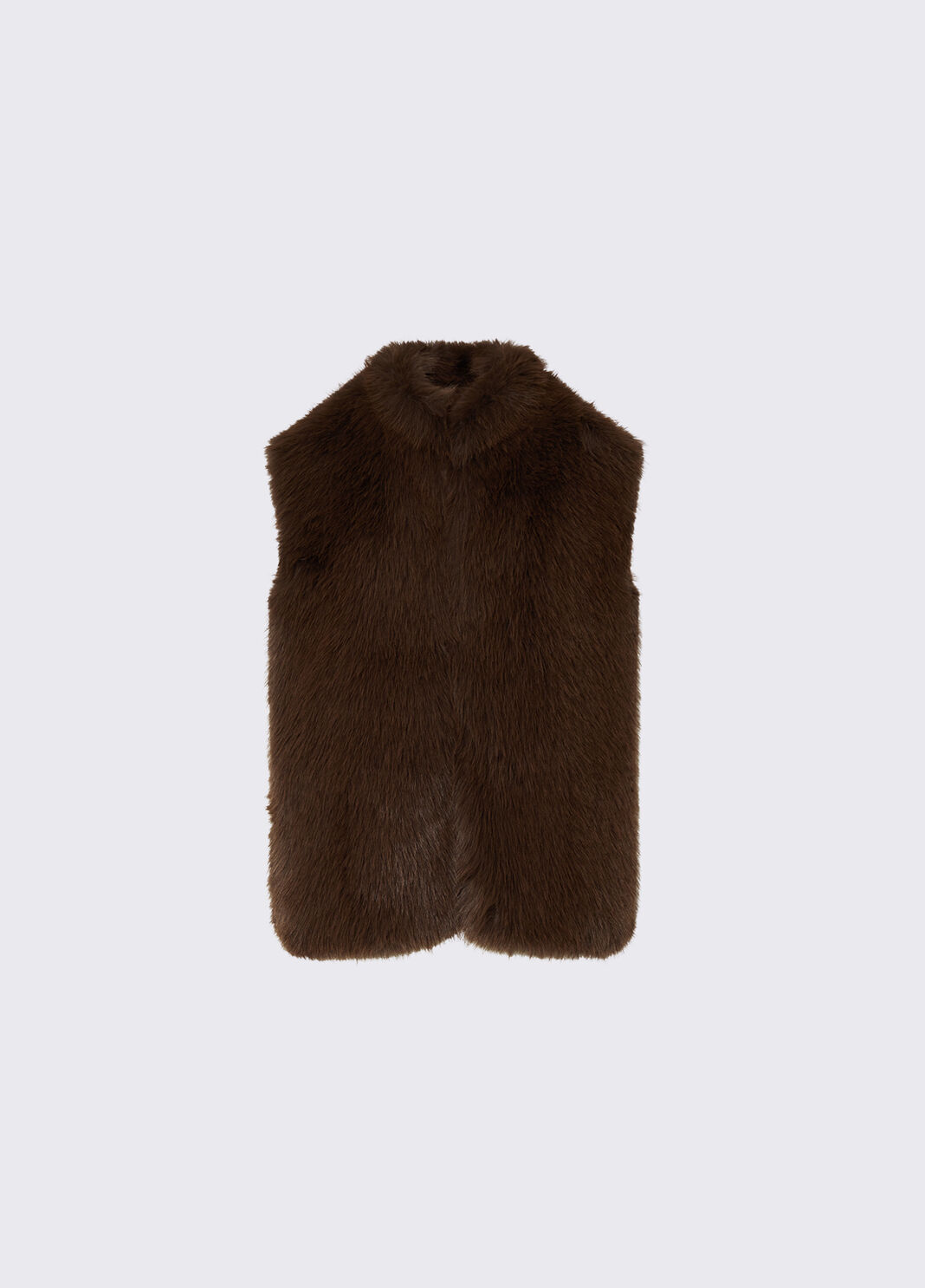 Faux Fur Vest with Belt dark brown Liu Jo - large image number 6