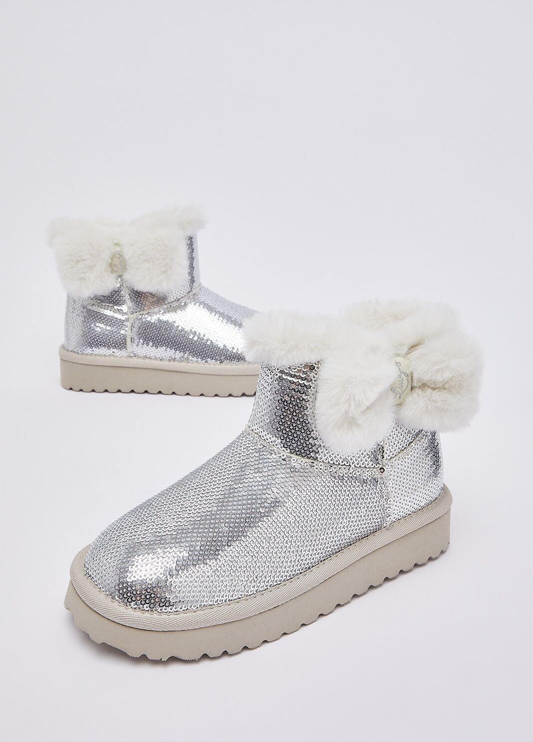 Warm ankle boots with sequins silver Liu Jo - large image number 6