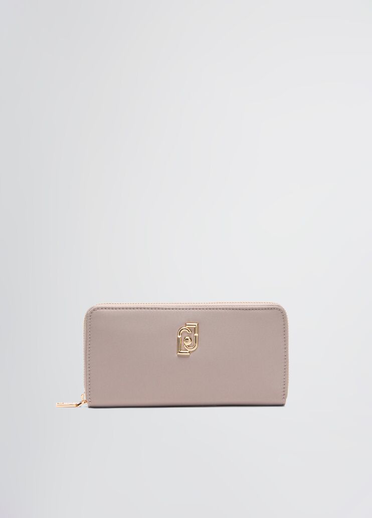 Large nylon zip-around wallet grey Liu Jo - medium Large nylon zip-around wallet grey Liu Jo - medium