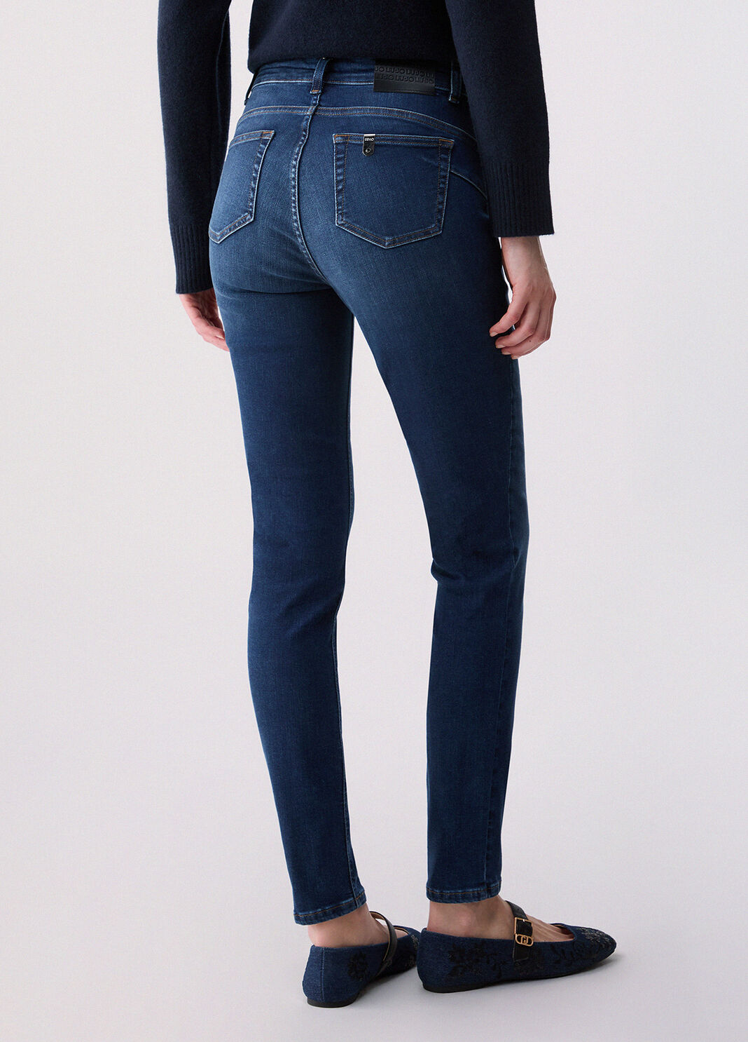 Skinny jeans with embellishments dark denim Liu Jo - large image number 1