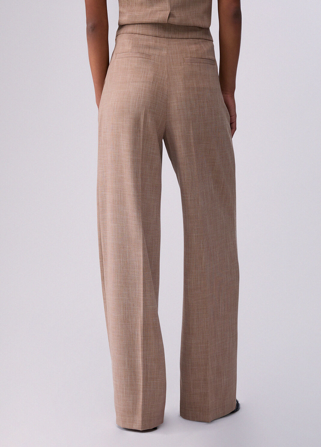 Palazzohose aus Melange-Stoff Biscuit Liu Jo - large image number 1