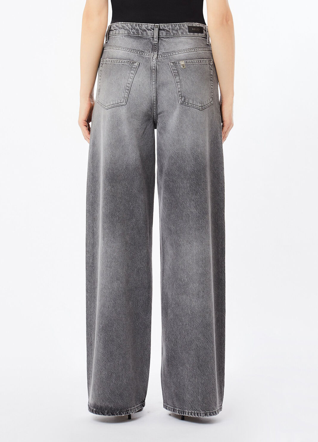 Baggy-Jeans mit Nieten Denim-Grau Liu Jo - large image number 1