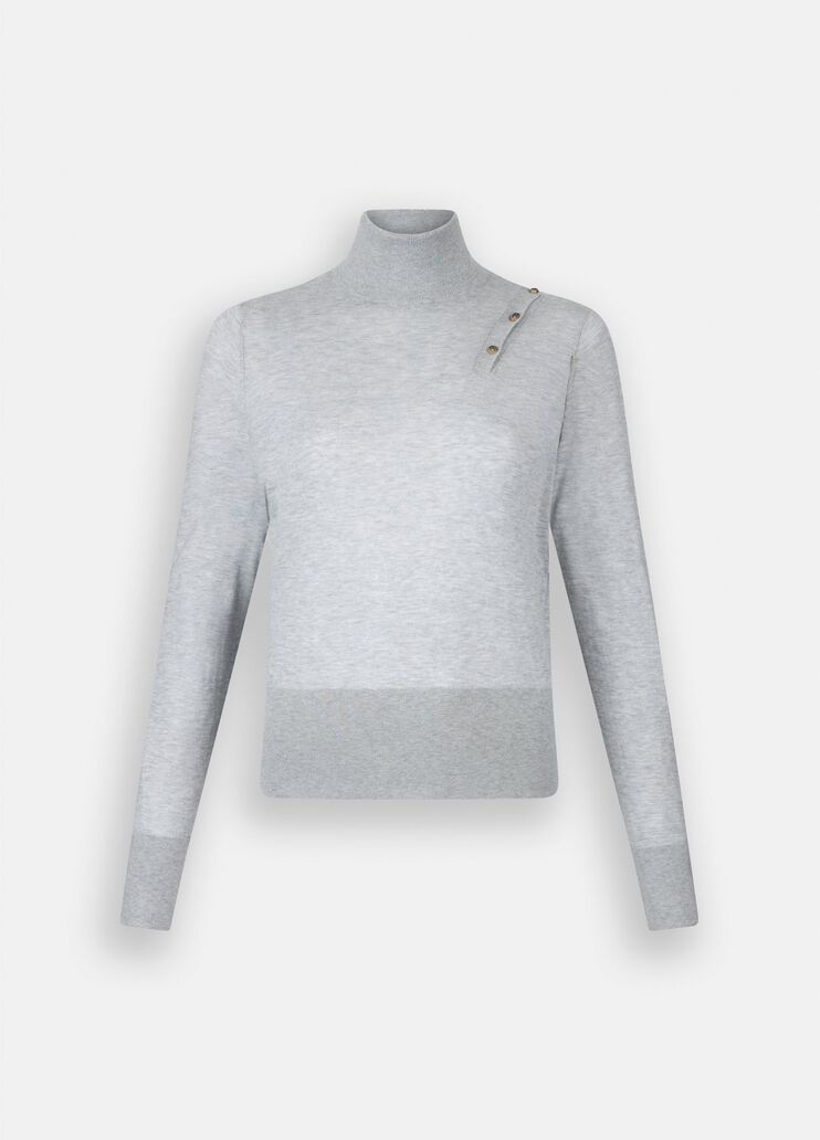 Rollkragenpullover aus Baumwolle und Cashmere Grau Liu Jo - large image number 6