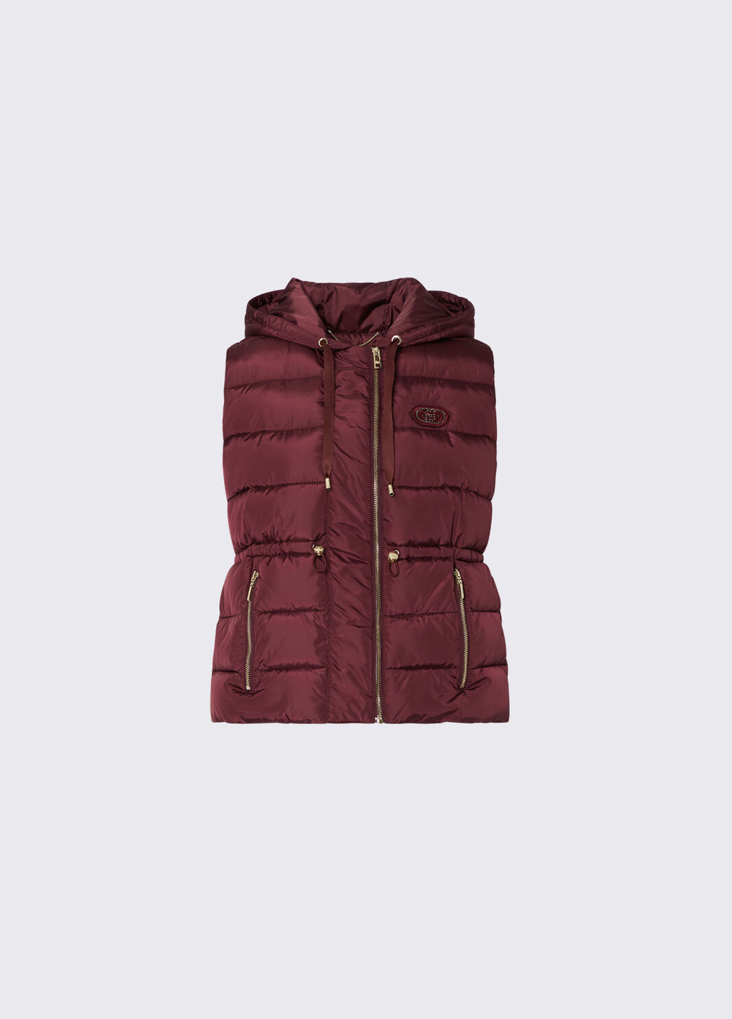 Kurze wattierte Nylonjacke Aubergine Liu Jo - large image number 6