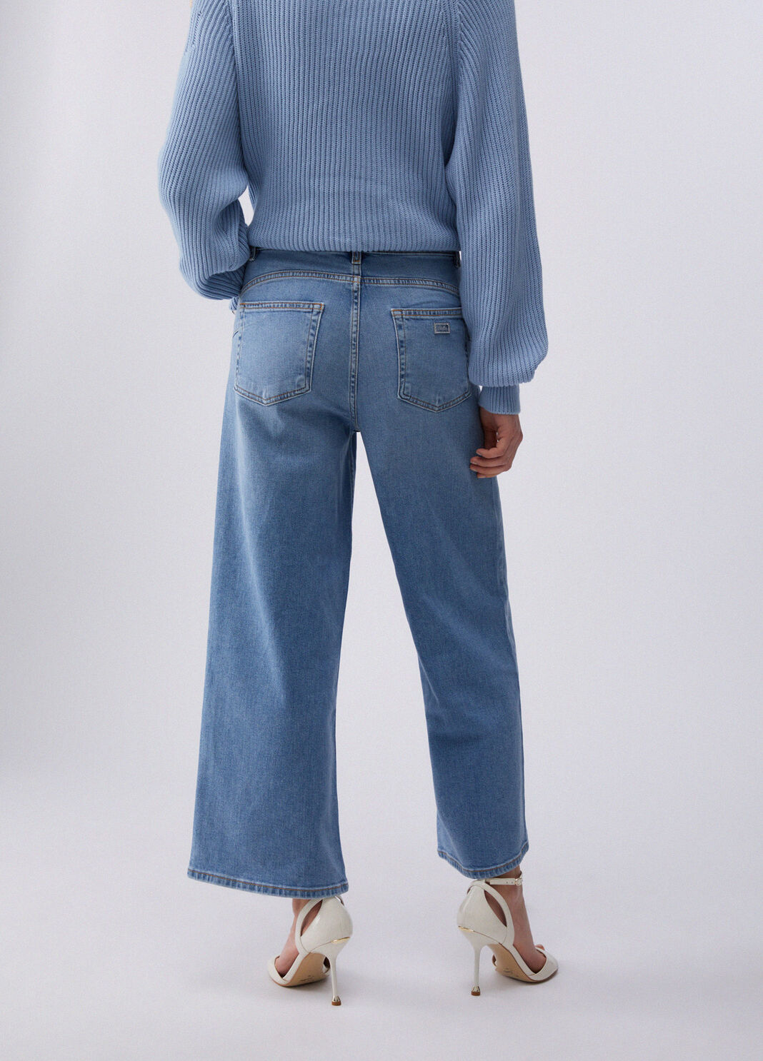 Cropped flared jeans light denim Liu Jo - large image number 1