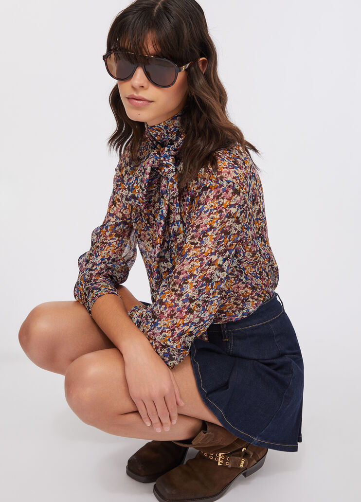 Top aus Seidenchiffon Geblümt Liu Jo - large image number 2