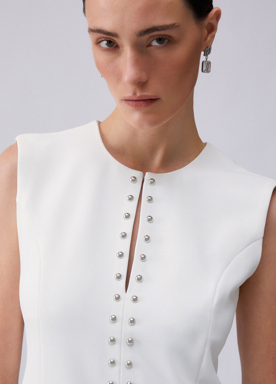 Short dress with studs white Liu Jo - large image number 4