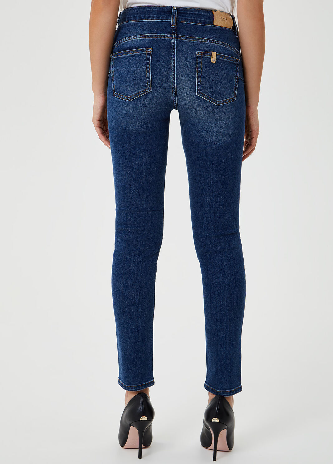 Skinny jeans with gemstones Blue Denim Liu Jo - large image number 1
