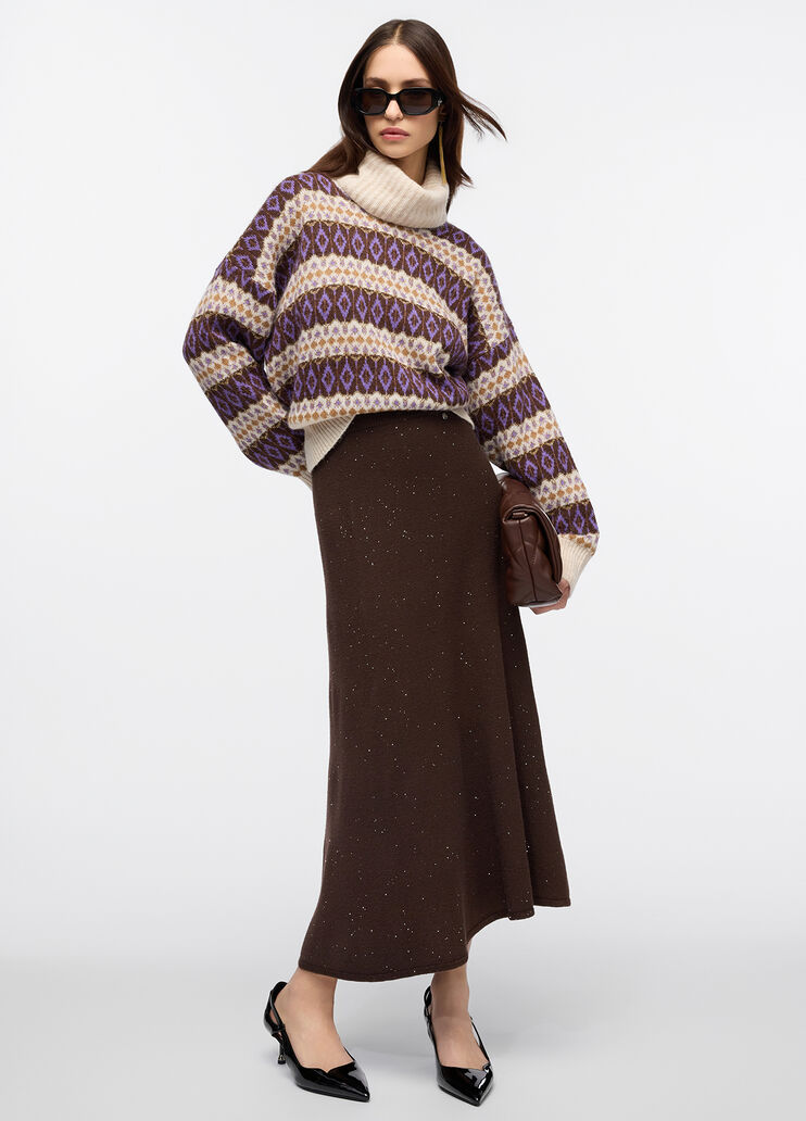 Jacquard turtleneck purple Liu Jo - large image number 3