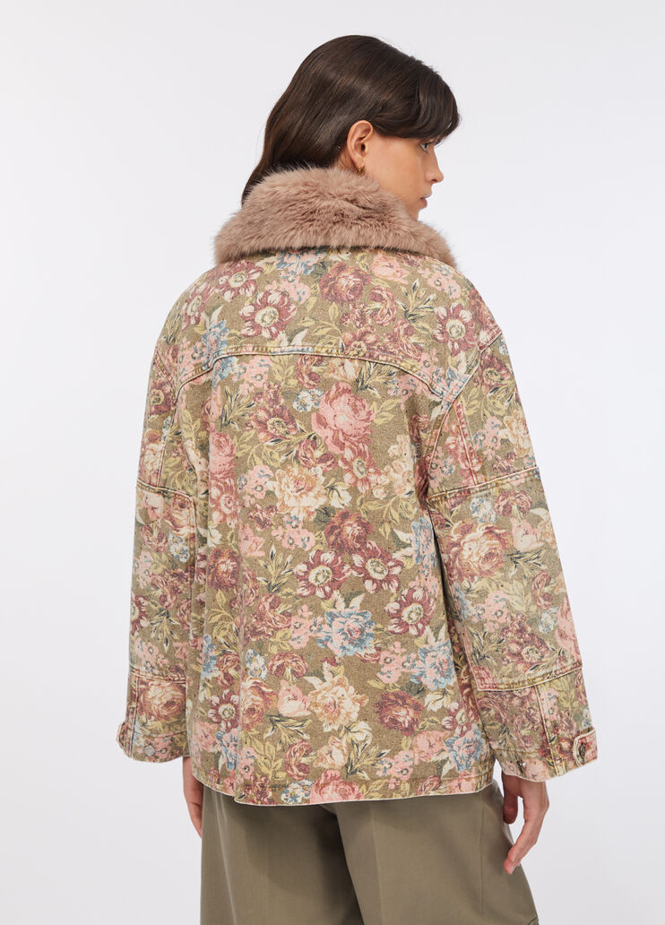 Jacke mit Kunstpelzkragen Sanderson-Print Liu Jo - large image number 1