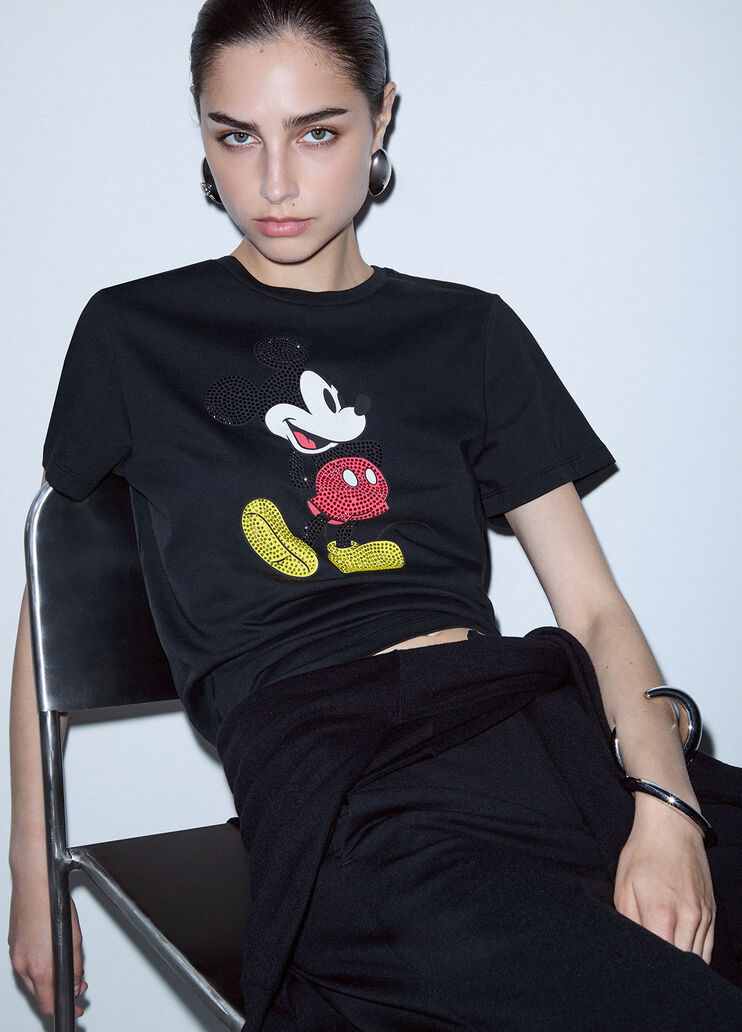 Bedrucktes T-Shirt Schwarz/Mister Mouse Liu Jo - medium