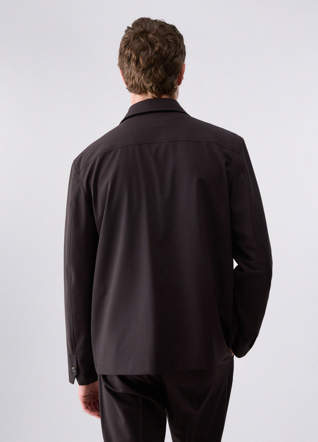 Veste Overshirt en Laine M&eacute;lang&eacute;e marron Liu Jo - large image number 1