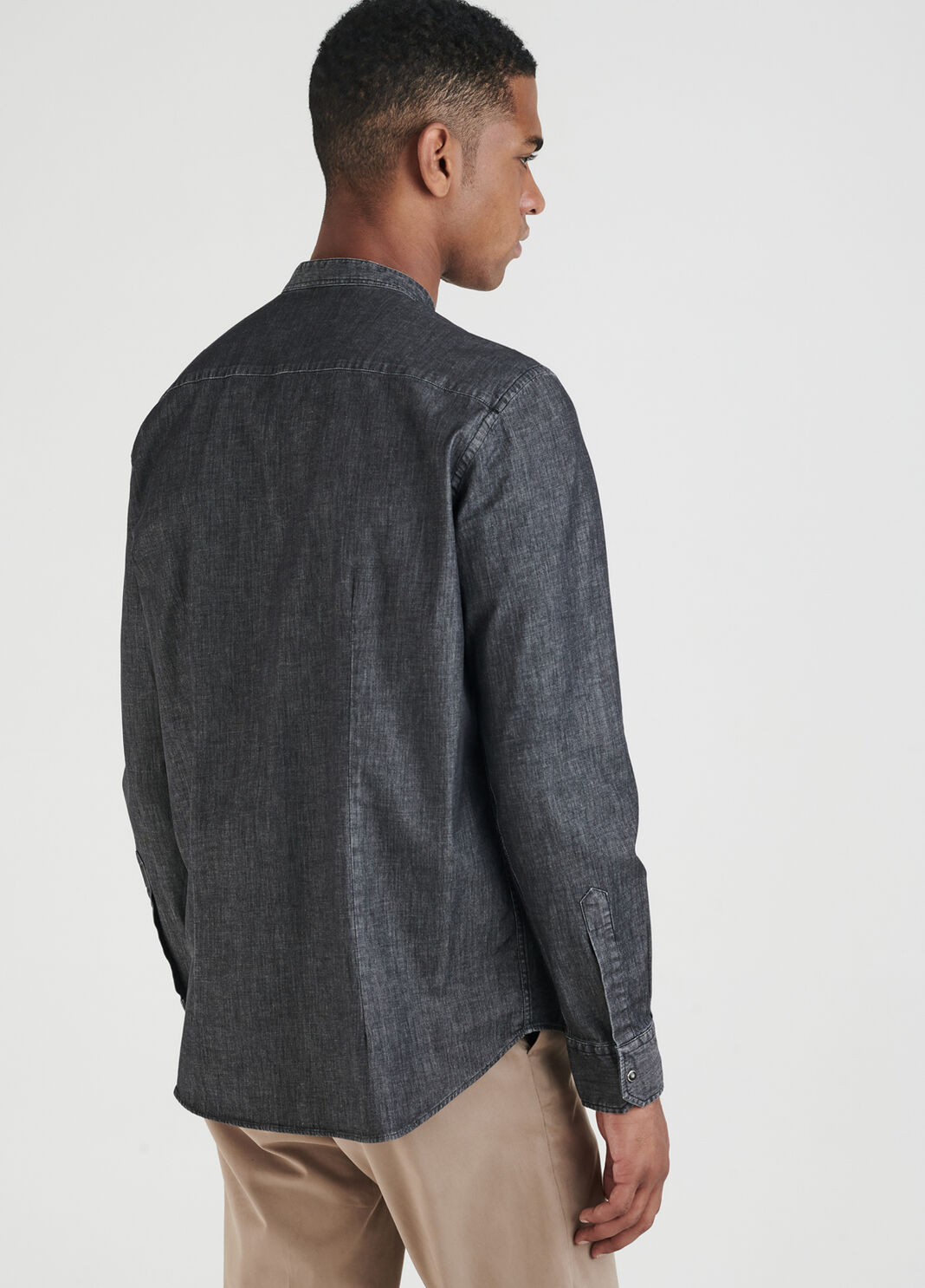 Denim mandarin shirt Grey Liu Jo - large image number 1