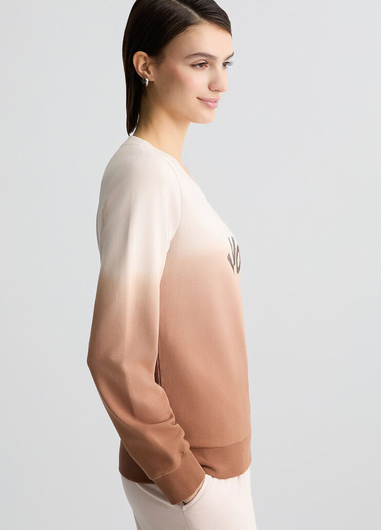 Sweatshirt with rhinestones brown Liu Jo - large image number 4 Sweatshirt with rhinestones brown Liu Jo - large image number 4