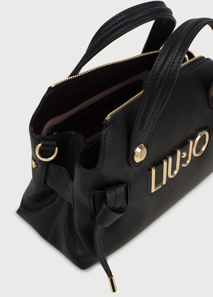Small boston bag with logo Black Liu Jo - large image number 4 Small boston bag with logo Black Liu Jo - large image number 4