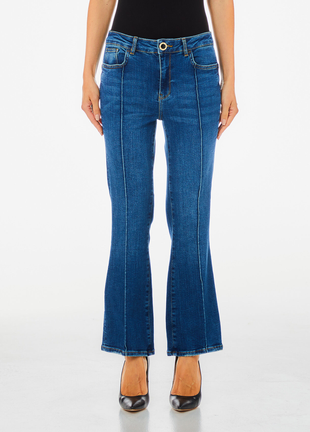 Pantalon bootcut taille haute new arrivals