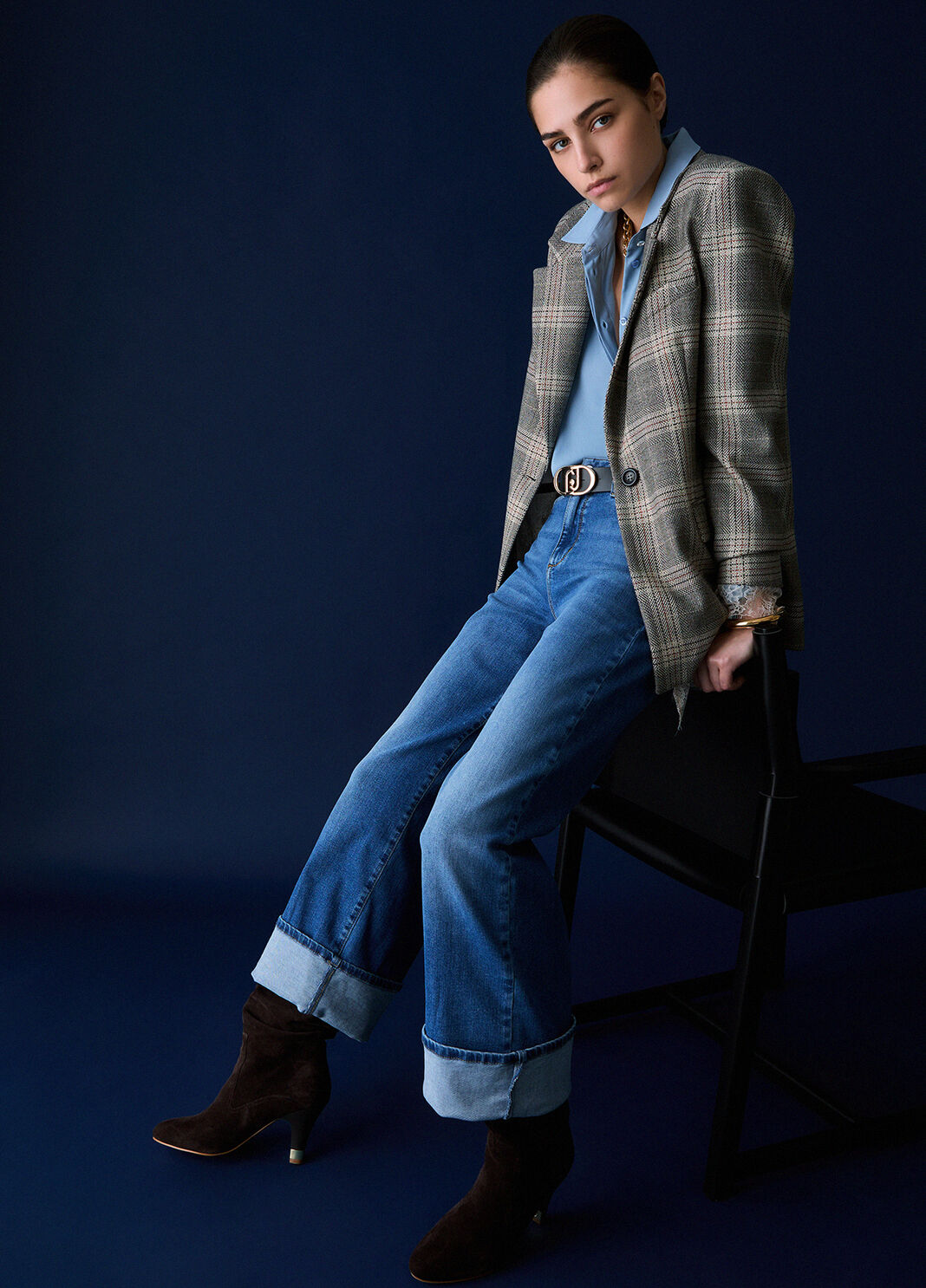 High-waisted flare jeans blue denim Liu Jo - large image number 2