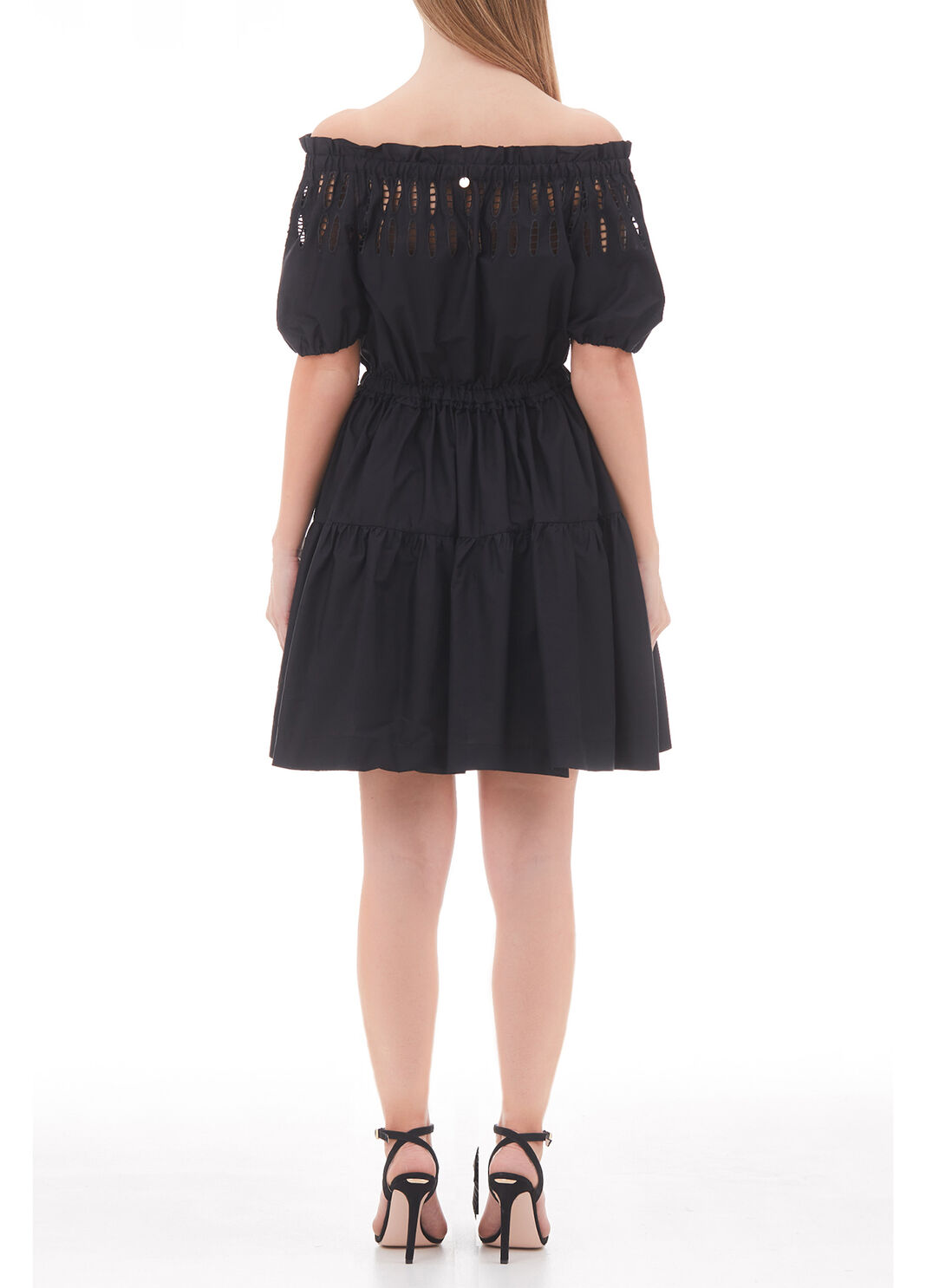 Vestito corto con scollo bardot nero Liu Jo - large image number 1