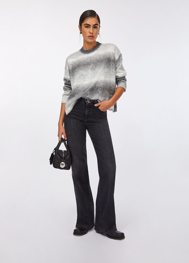 Flared jeans with belt black denim Liu Jo - medium Flared jeans with belt black denim Liu Jo - medium