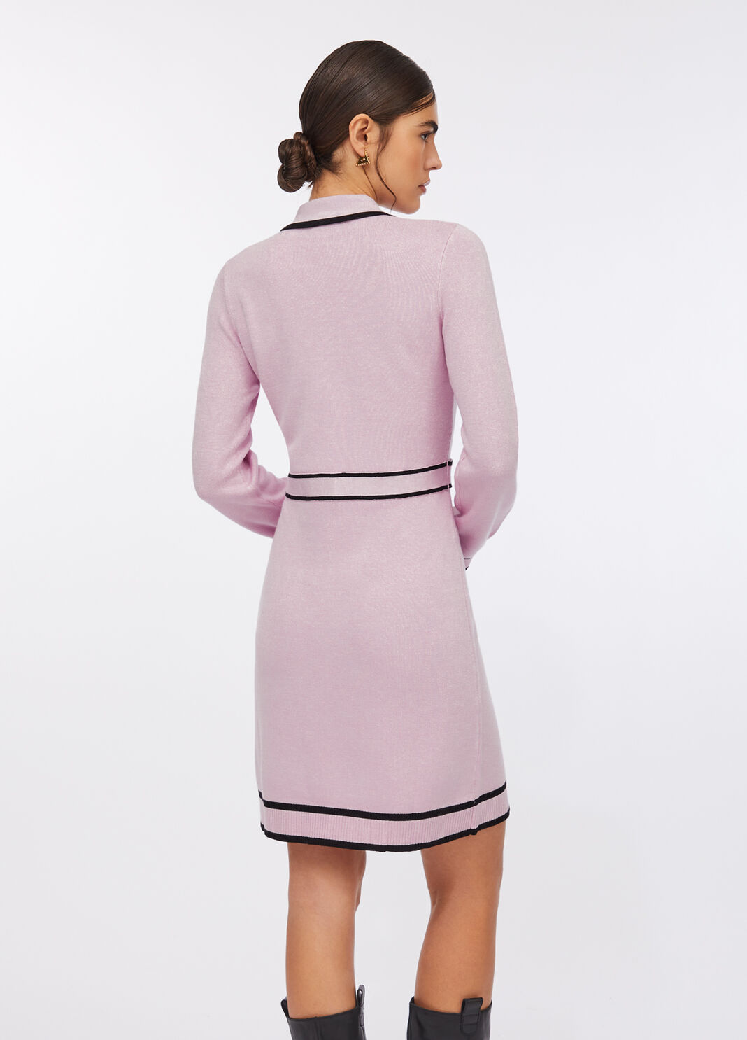 Silk-blend knit dress pink Liu Jo - large image number 1