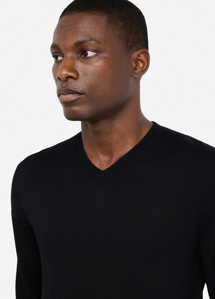 Wool V-neck jumper black Liu Jo - large image number 2 Wool V-neck jumper black Liu Jo - large image number 2