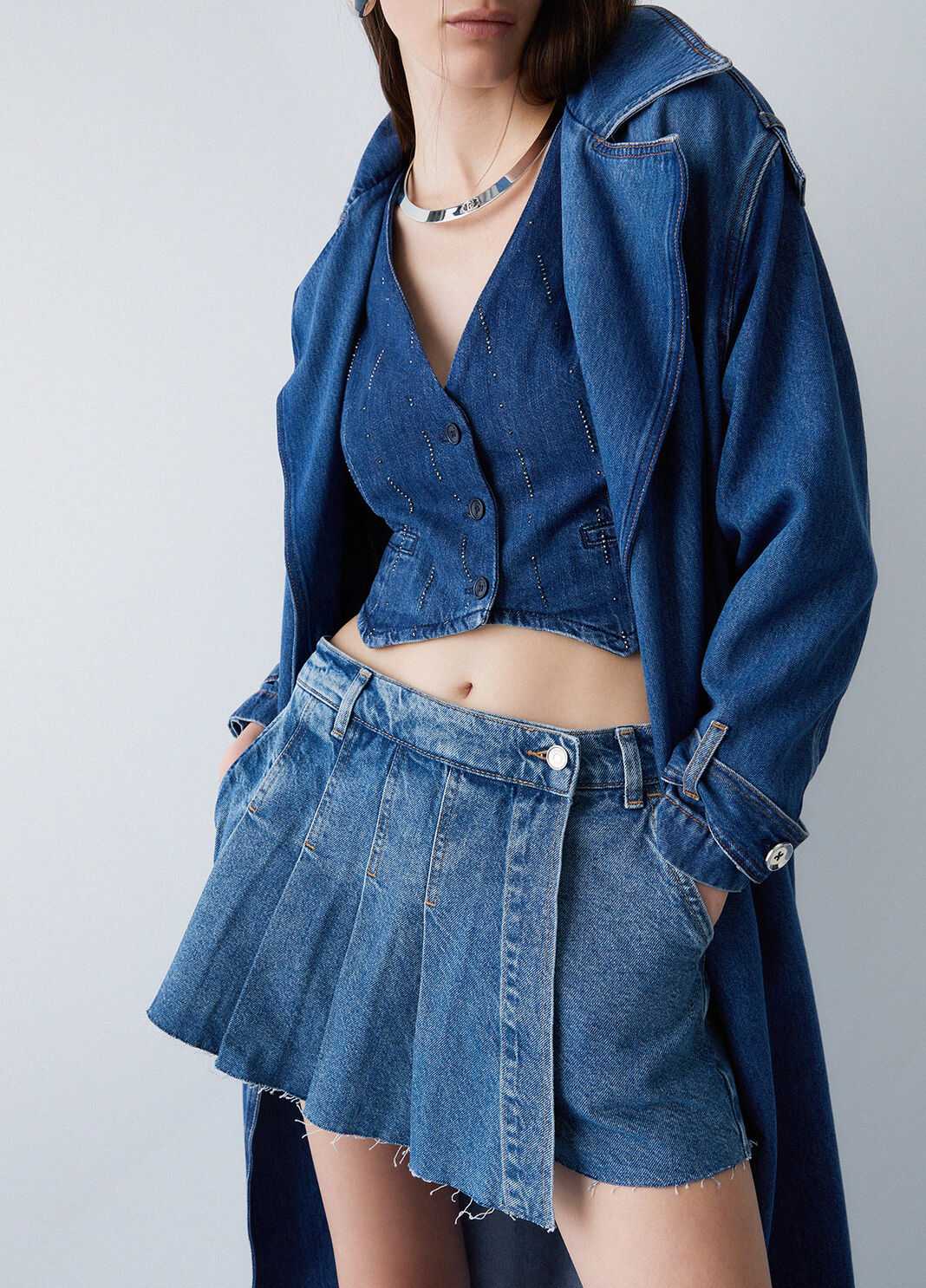 Denim trouser-skirt blue denim Liu Jo - large image number 4