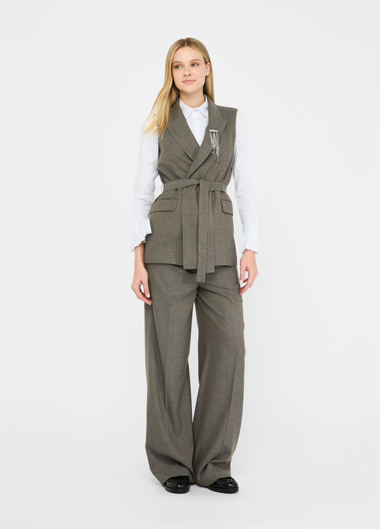 Straight trousers with crease dark beige Liu Jo - medium Straight trousers with crease dark beige Liu Jo - medium