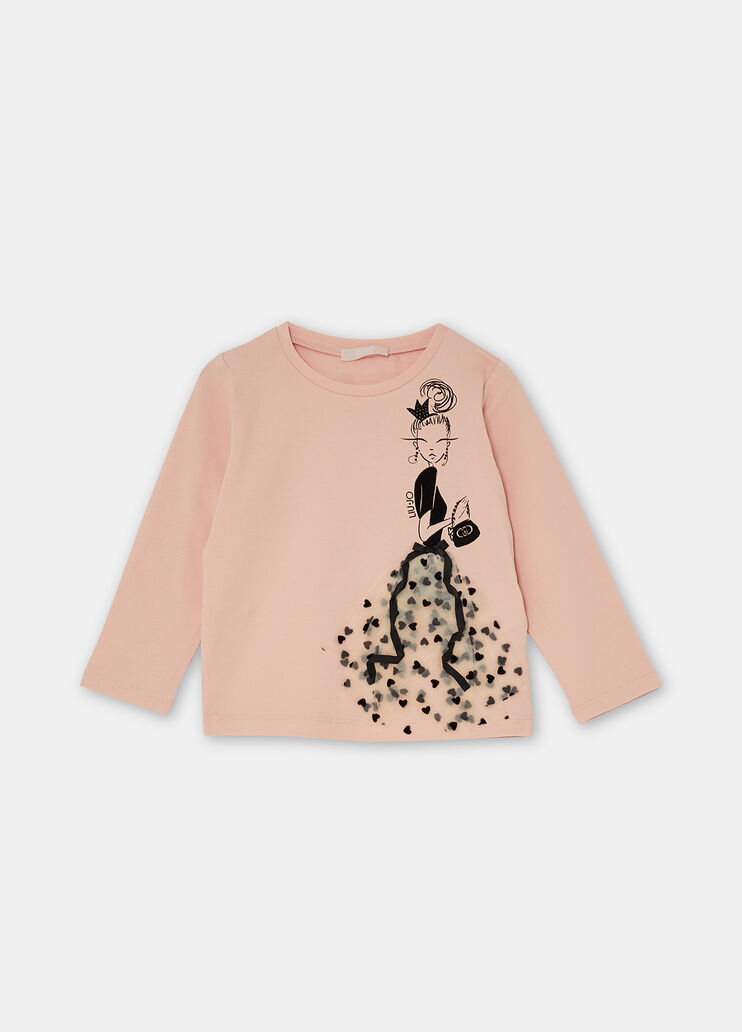 T-shirt with print and appliqués  pink Liu Jo - large image number 2