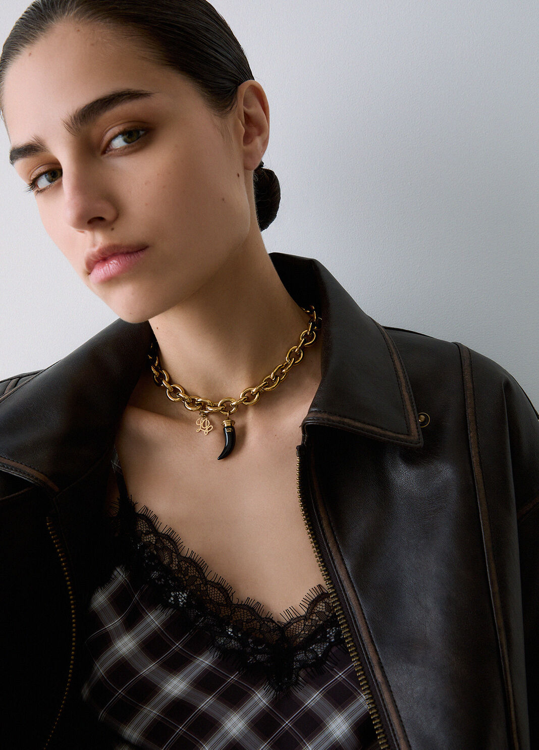 Collier Ras-du-Cou avec Pendentif Corne noir Liu Jo - large image number 0