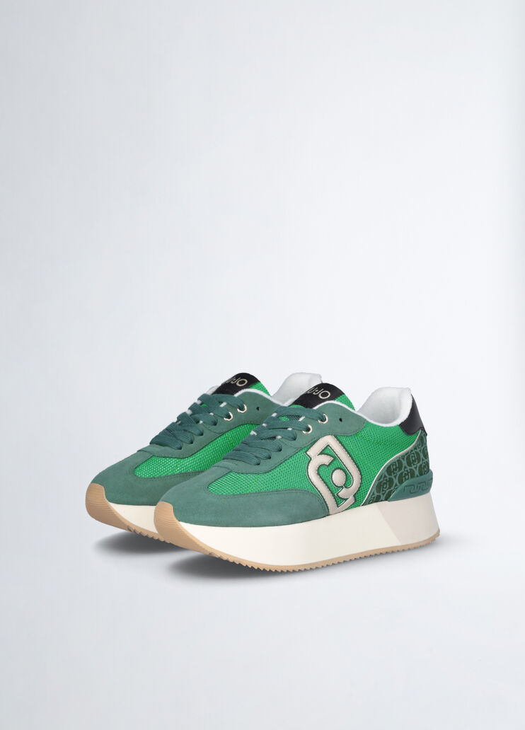 Brighty mesh monogram sneakers green Liu Jo - medium Brighty mesh monogram sneakers green Liu Jo - medium