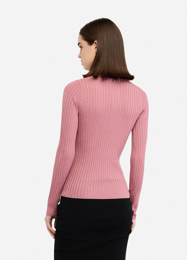 Polo-neck with lurex® gold Liu Jo - large image number 1 Polo-neck with lurex® gold Liu Jo - large image number 1