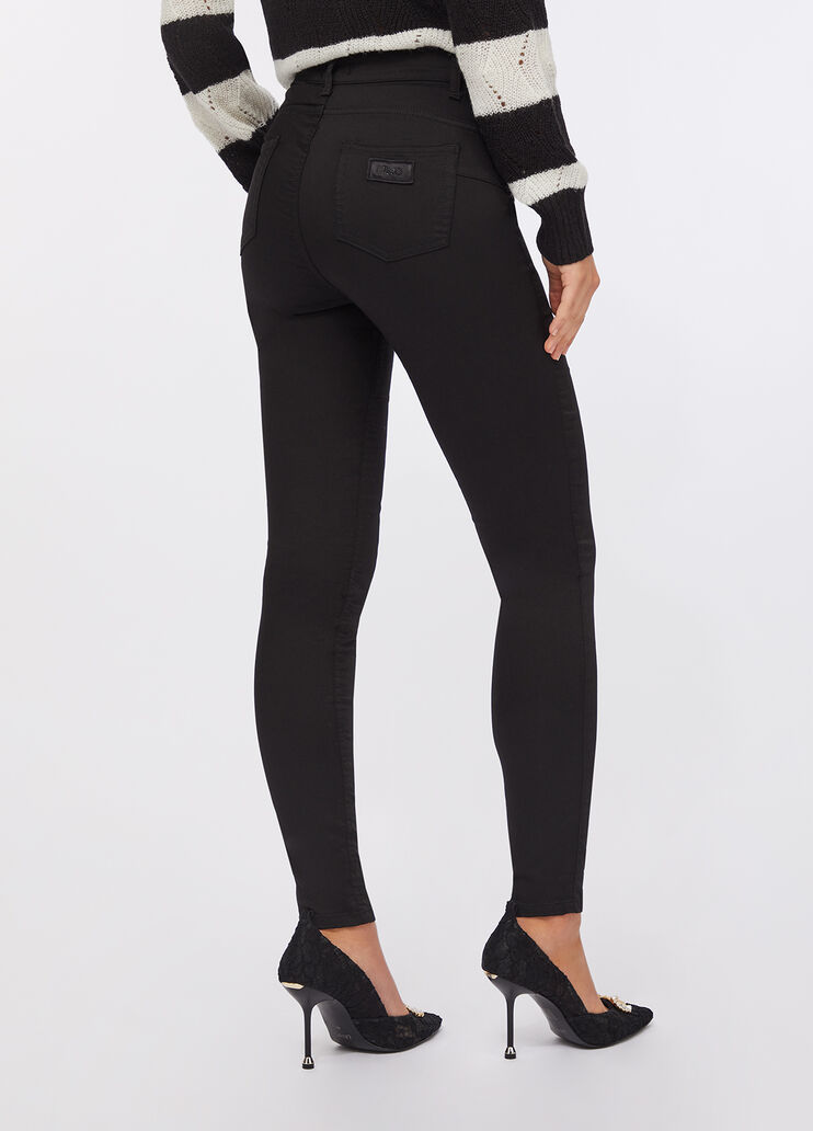 Skinny trousers with gemstones black Liu Jo - large image number 1