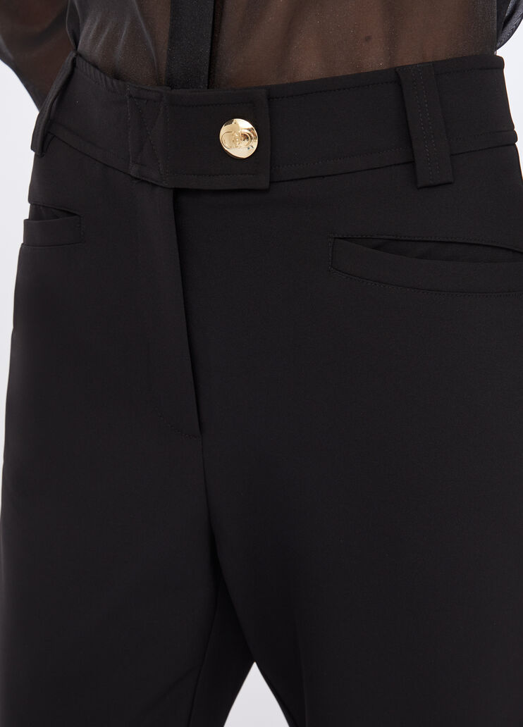 Pantaloni flare a vita alta nero Liu Jo - large image number 2