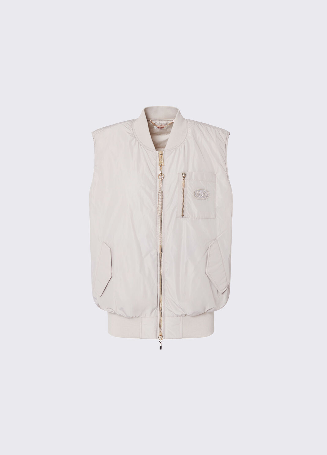 Oversized vest in glossy nylon white Liu Jo - large image number 6