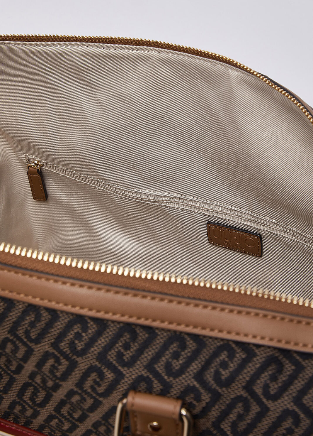 Jacquard Travel Duffel Bag dark brown Liu Jo - large image number 6