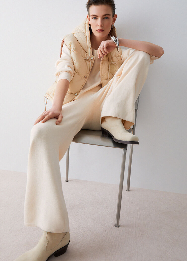 Strickhose mit Perlen Champagner Liu Jo - medium