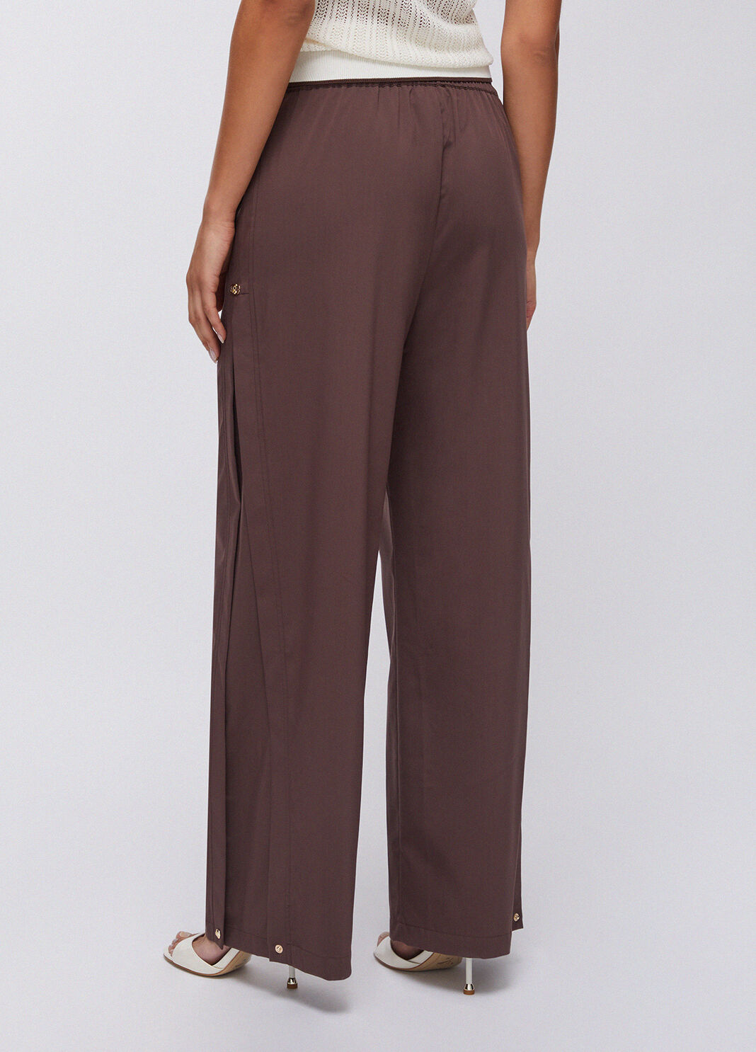 Trousers with slit details mud Liu Jo - large image number 1