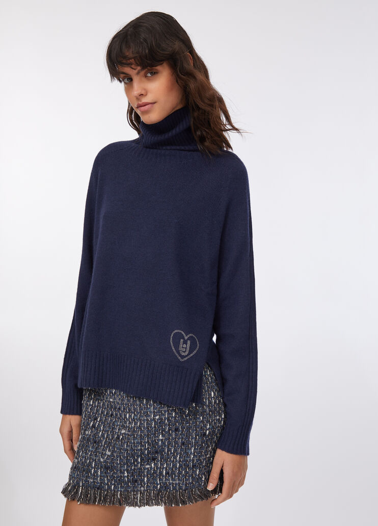 Wool and cashmere turtleneck dark blue Liu Jo - large image number 0 Wool and cashmere turtleneck dark blue Liu Jo - large image number 0