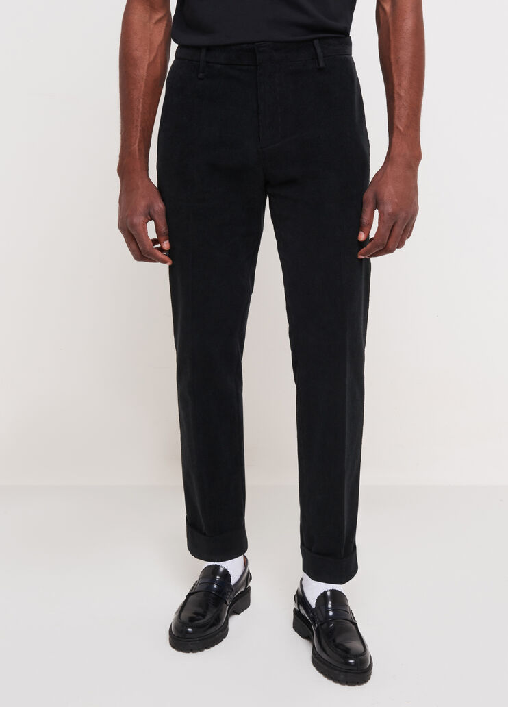 Cord-Chinohose mit Aufschlag Schwarz Liu Jo - large image number 0 Cord-Chinohose mit Aufschlag Schwarz Liu Jo - large image number 0