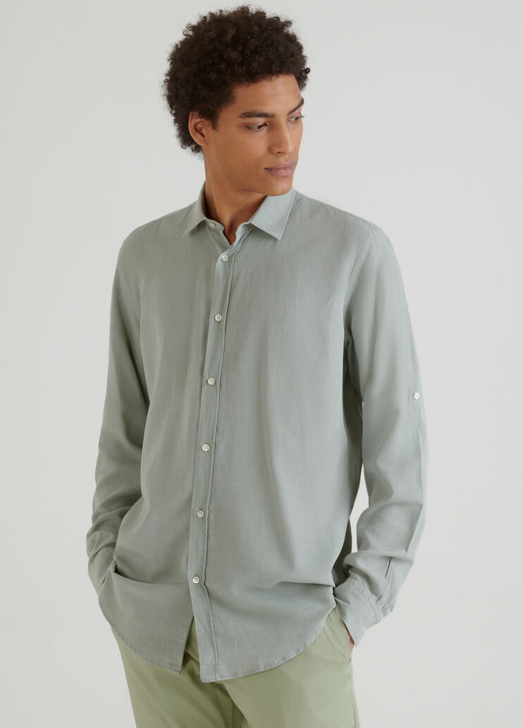 Camicia slim fit in lino  Liu Jo - large image number 0 Camicia slim fit in lino  Liu Jo - large image number 0