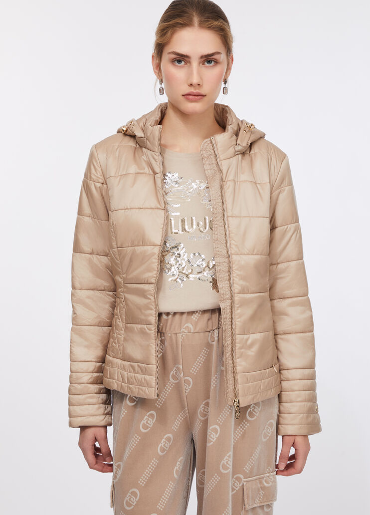 Liu Jo Better padded jacket champagne Liu Jo - large image number 0