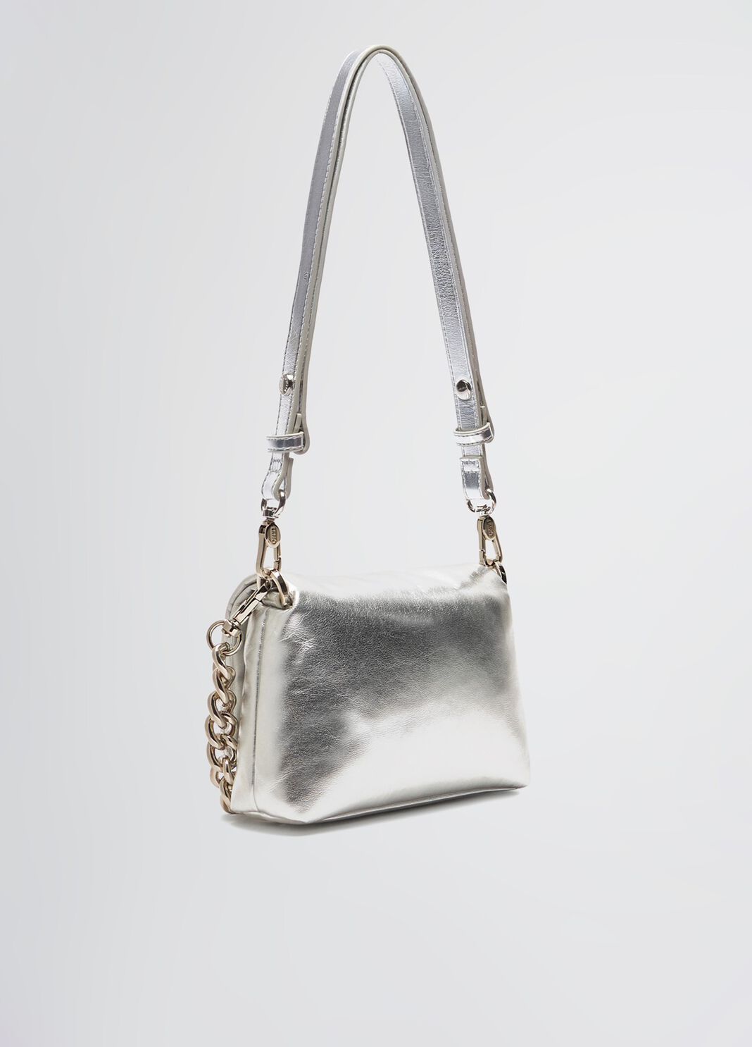 Small foil-effect LaPuffy bag silver Liu Jo - large image number 3