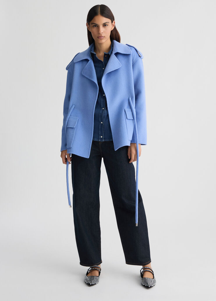 Wool-blend coat bright blue Liu Jo - large image number 5 Wool-blend coat bright blue Liu Jo - large image number 5