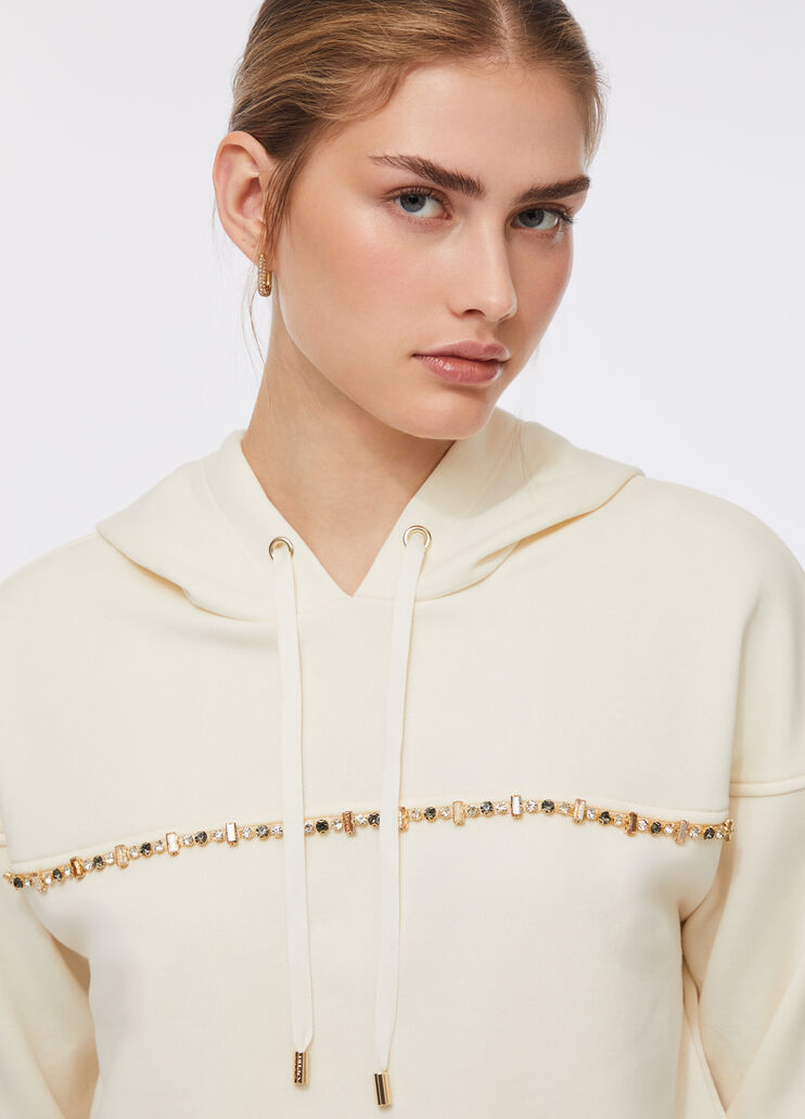 Sweatshirt Liu Jo Better mit Kapuze Milchweiß Liu Jo - medium