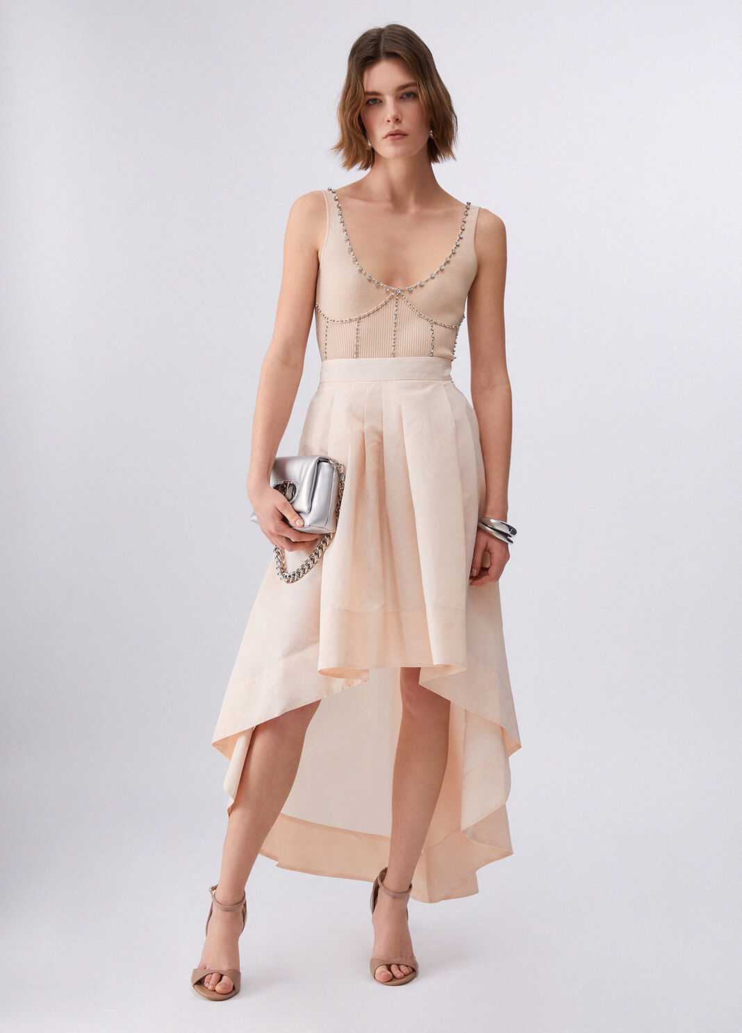 Elegant taffeta skirt white Liu Jo - large image number 5